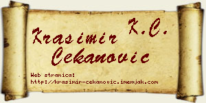 Krasimir Čekanović vizit kartica